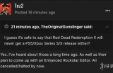 《大镖客2》被曝取消次世代升级 玩家不满R星区别对待